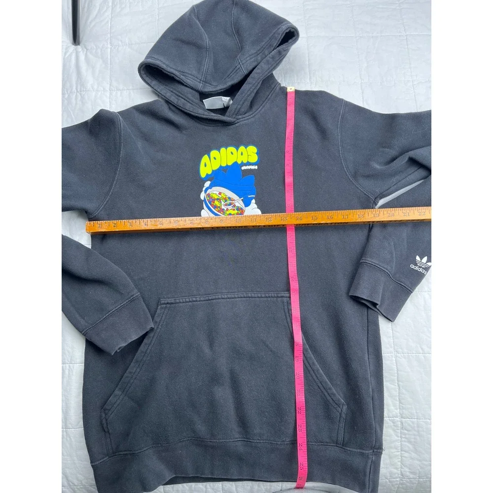 Kids Adidas Originals Black Hoodie Cereal‎ Graphic Pullover Size XL 15 16Y